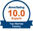 Avvo 10.0 Superb Top Attorney Family