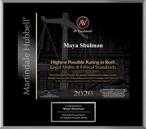 Av Preeminent badge - Maya Shulman - 2020